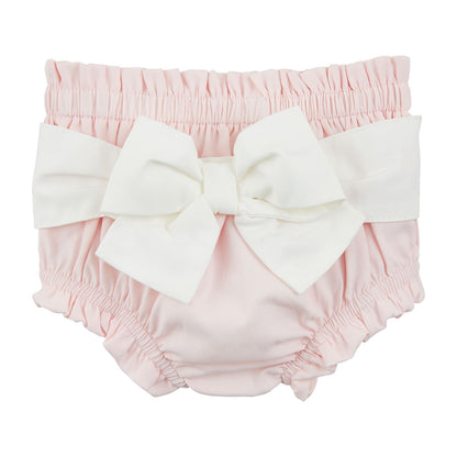 Pink & White Bow Diaper Covers