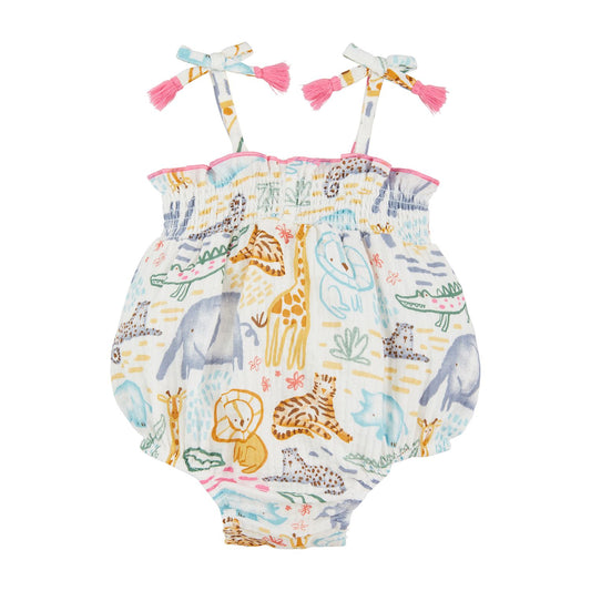 Jungle Baby Girl Romper