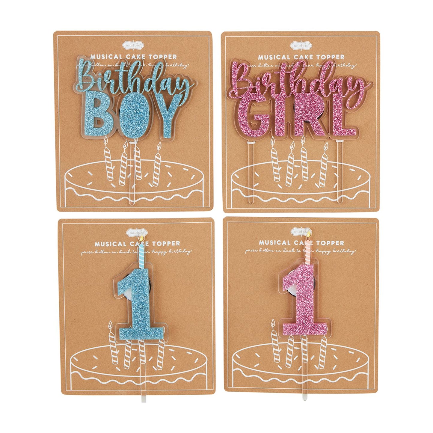 Birthday Boy & Girl Cake Toppers