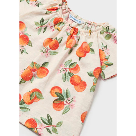 Tangerine Print Tee Shirt