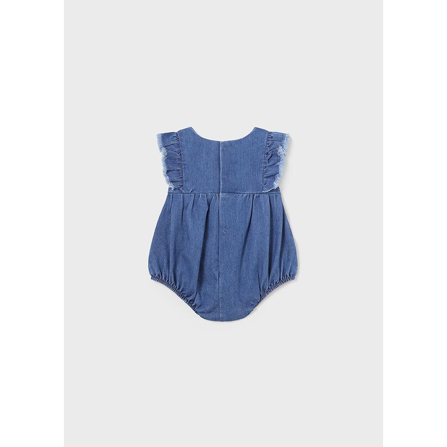 Newborn Denim Ruffled romper