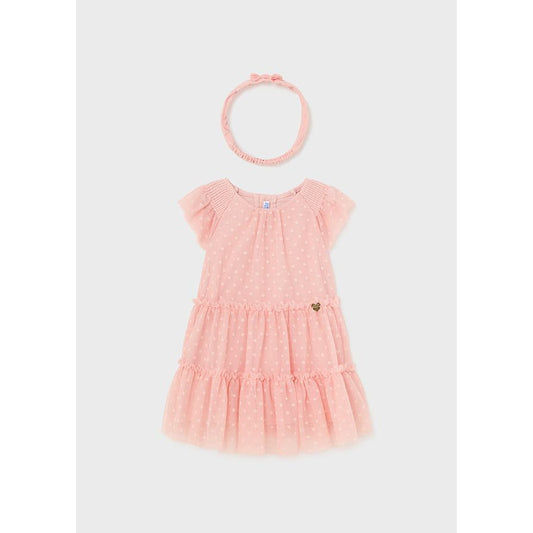 Tulle Plumeti Dress with Headband