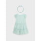 Tulle Plumeti Mint Dress with Headband