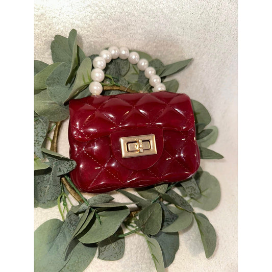 Burgundy Mini Jelly Purse