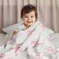 Trendy Pink Bow Throw Blanket