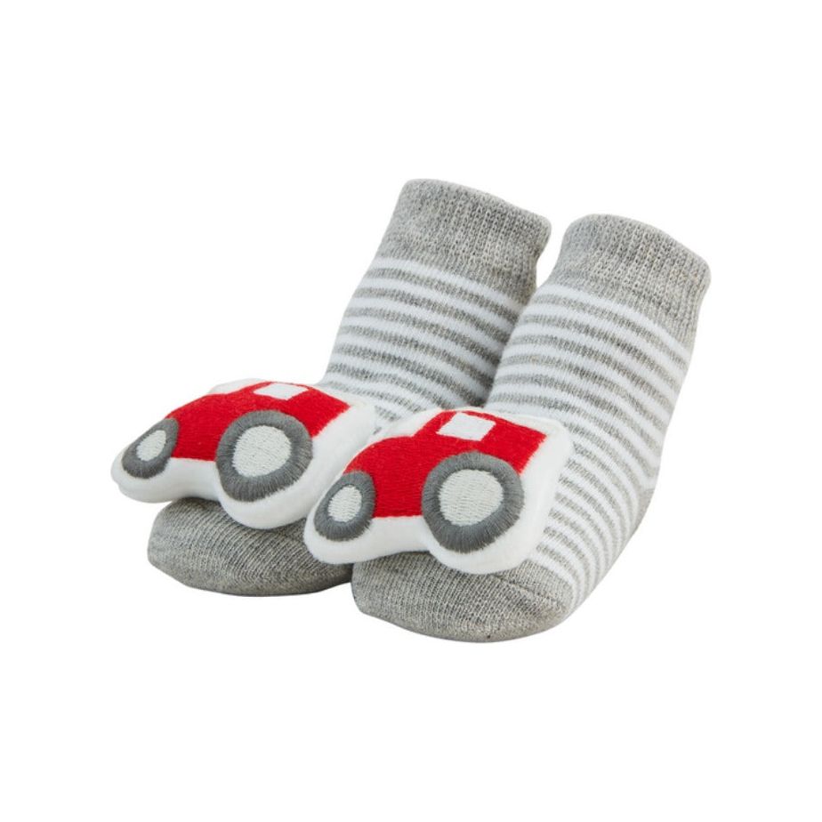 Tractor Farm Rattle Toe Socks