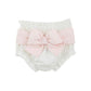 Pink & White Bow Diaper Covers