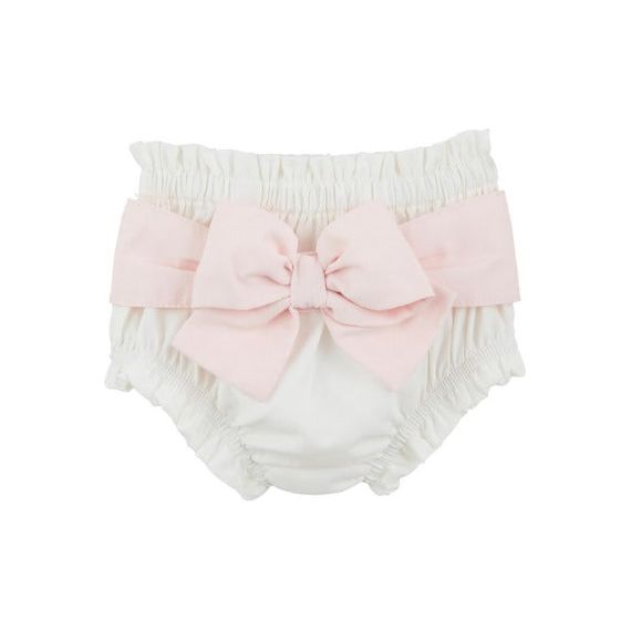 Pink & White Bow Diaper Covers