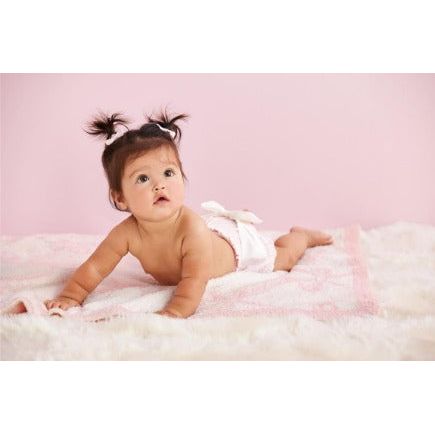 Pink & White Bow Diaper Covers