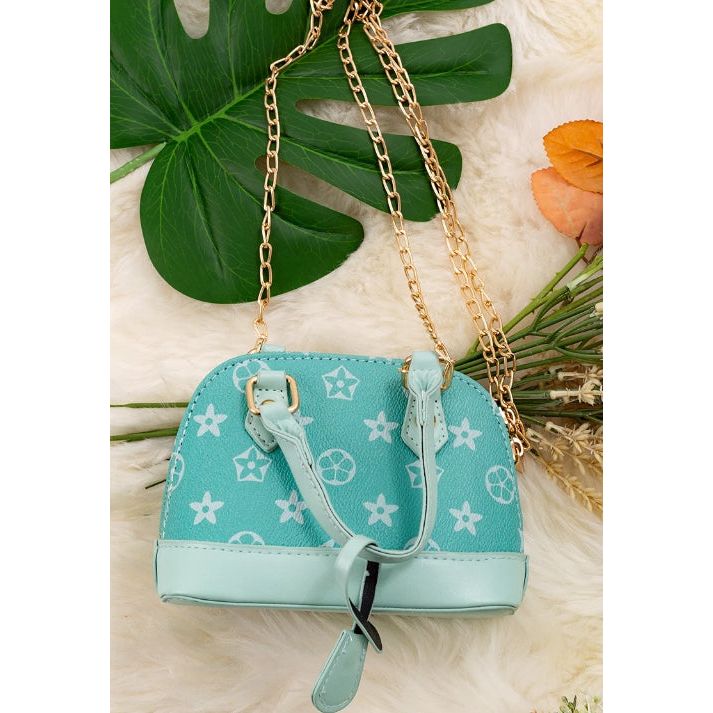 Aqua Star Mini Half Moon Purse