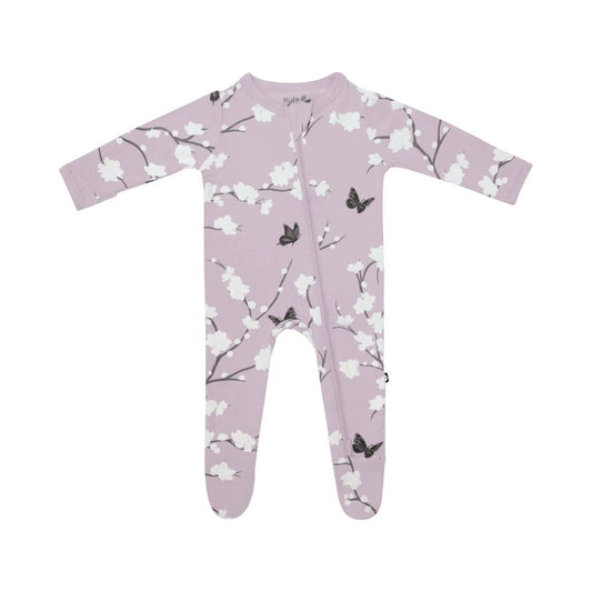 Cherry Blossom Zippered Footie