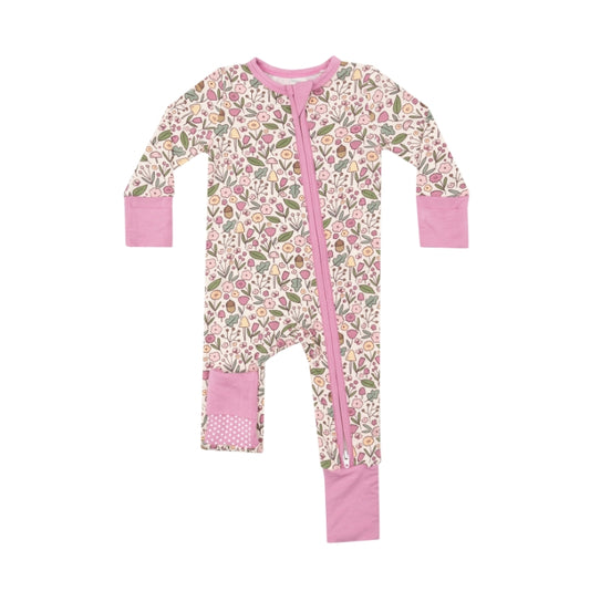 Acorn Floral - 2 Way Zipper Romper