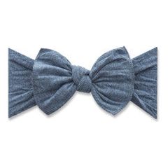 Heather Denim Patterned Knot Headband