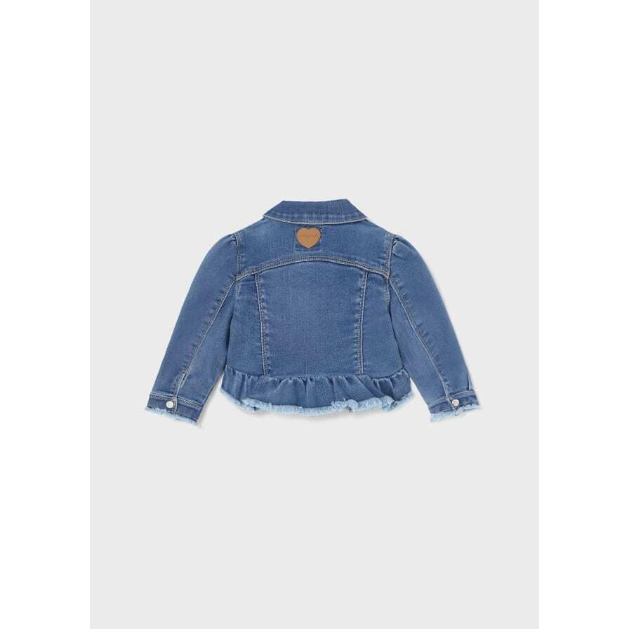 Ruffled Bottom Denim Jacket