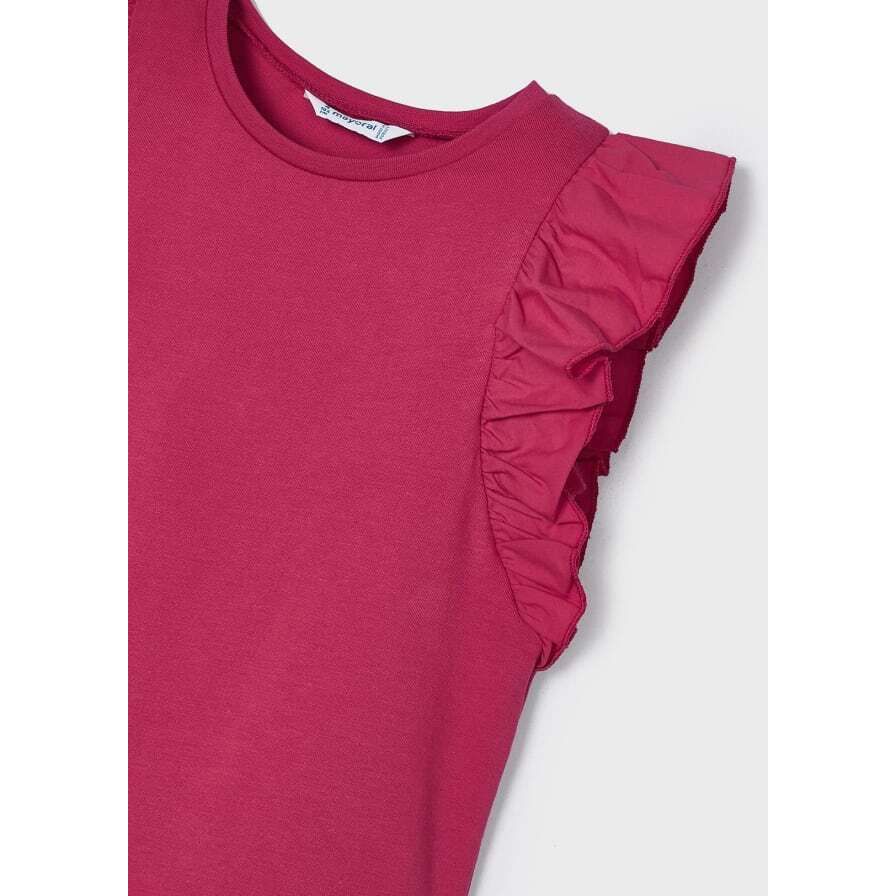 Hibiscus Ruffled  T Shirt