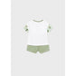 Green & White Tiger Pocket 2pc Short Set