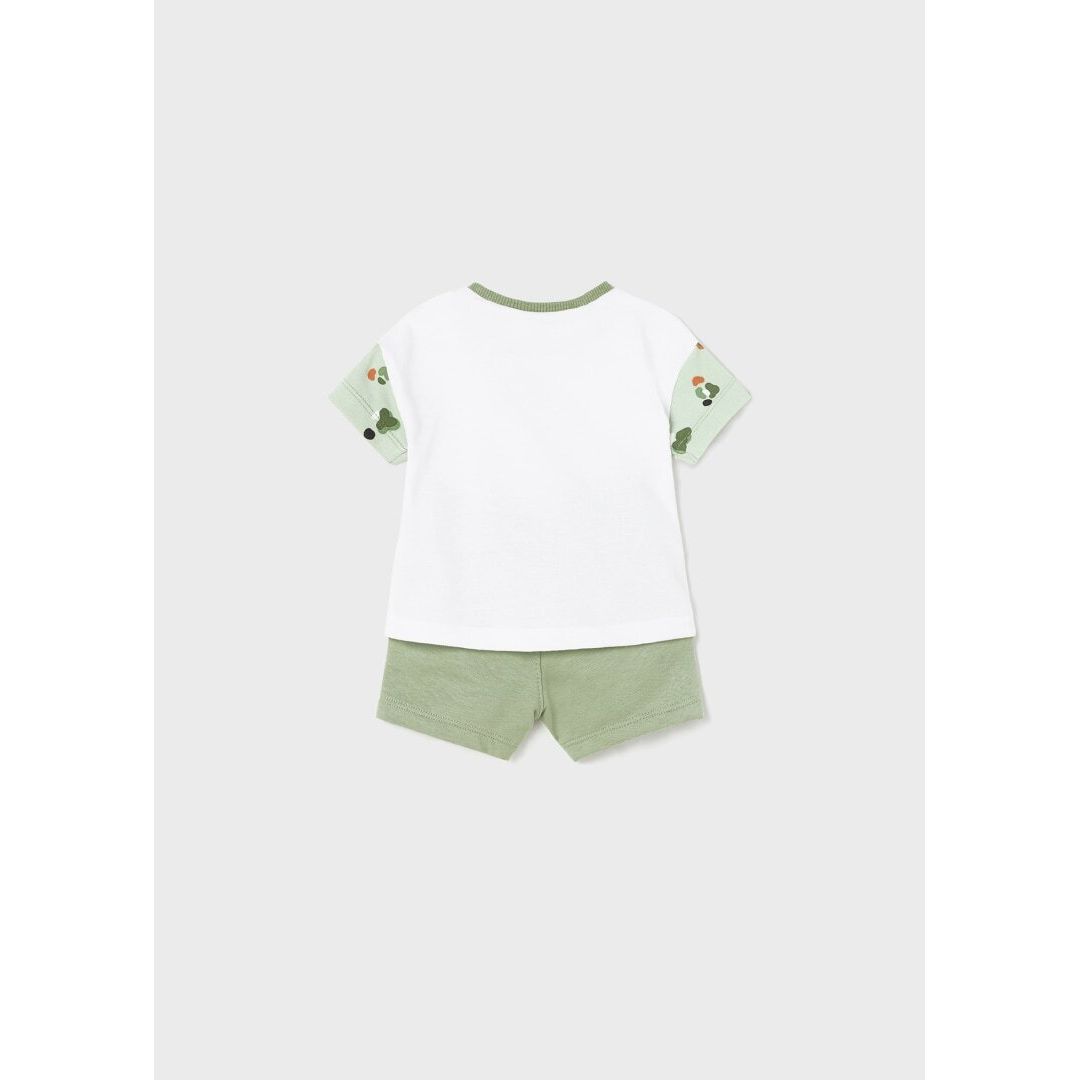 Green & White Tiger Pocket 2pc Short Set