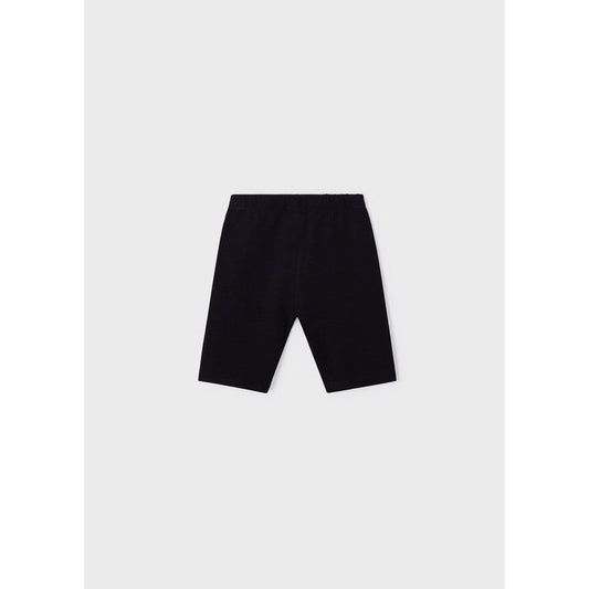 Black Cotton Biker Shorts