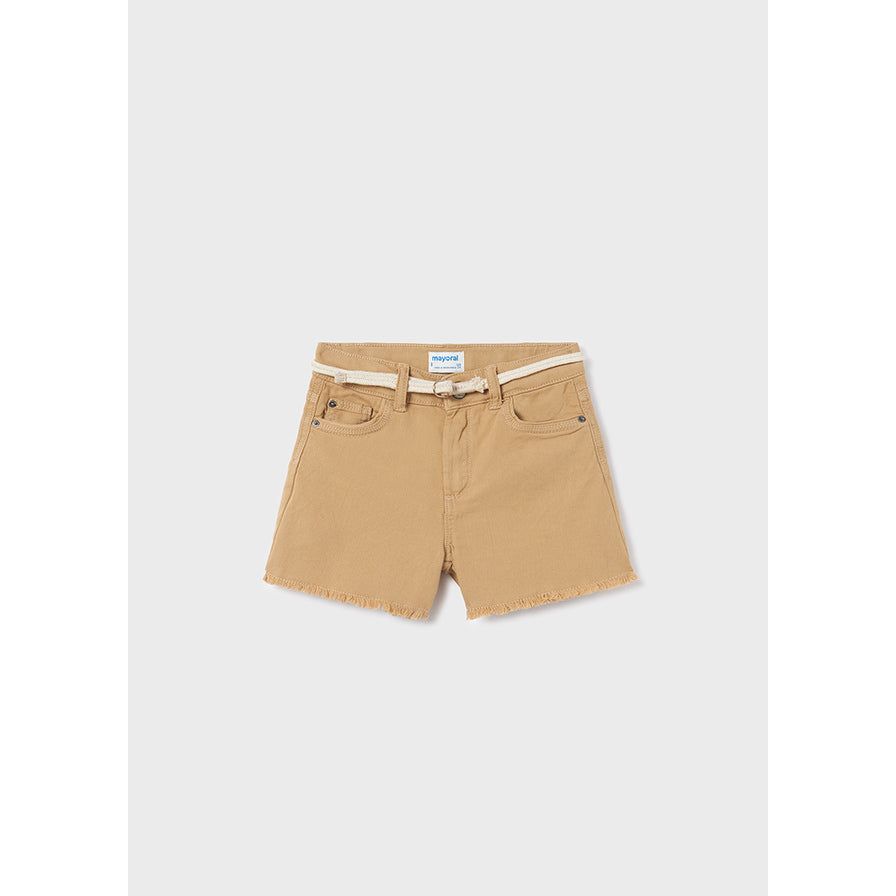 Belted Basic Toasted Twill Shorts