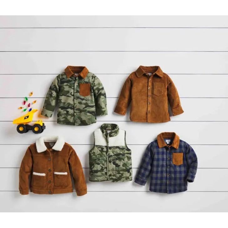 Boys' Camo Sherpa Vest