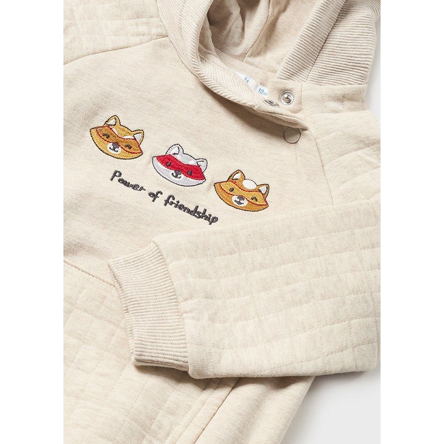 Fox Friendship Embroidered Hoodie