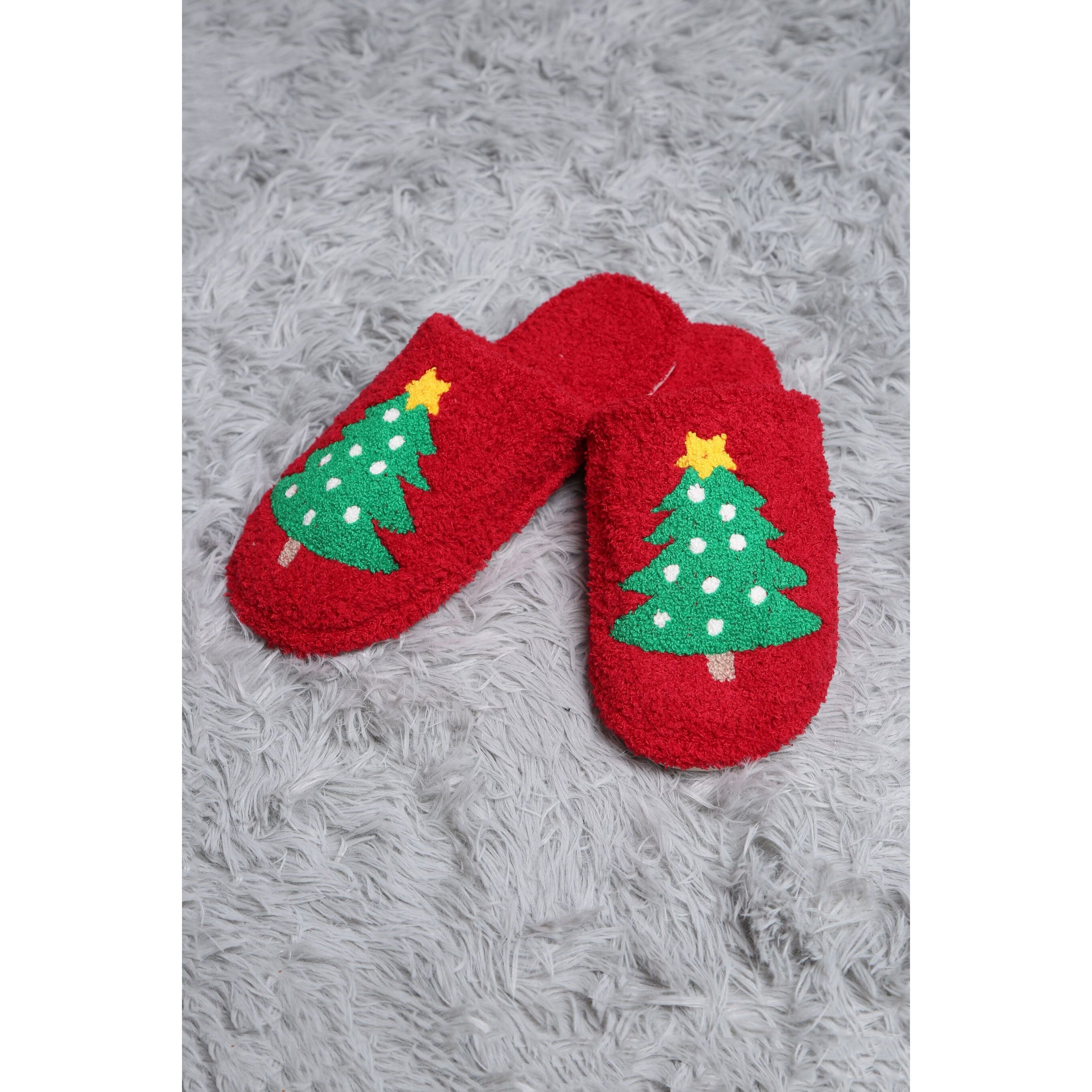 Christmas discount tree slippers